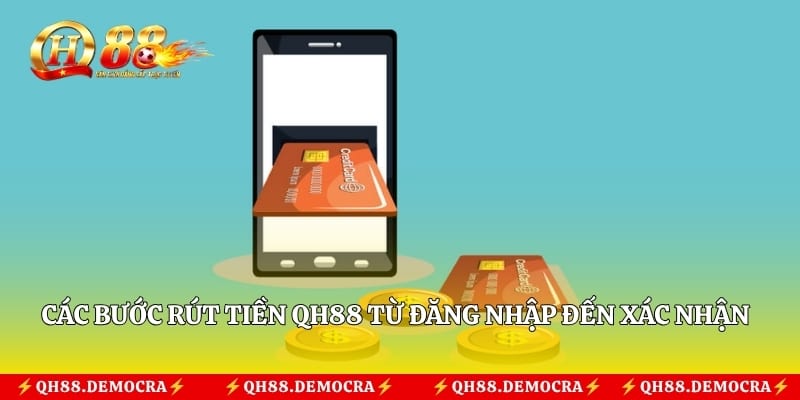 Các bước rút tiền QH88 từ đăng nhập đến xác nhận giao dịch ngân hàng
