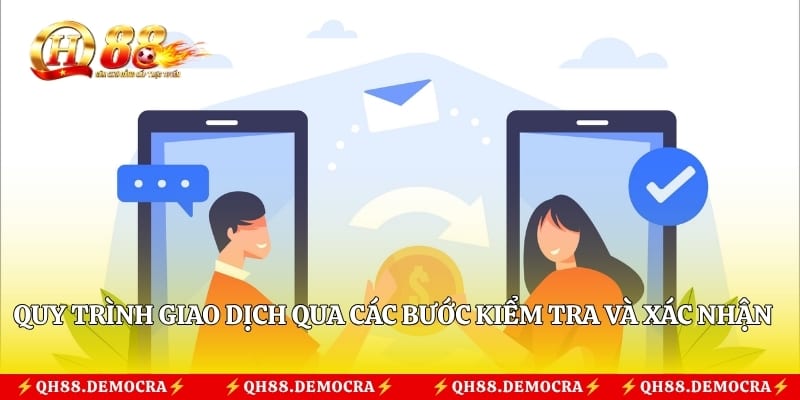 Quy trình giao dịch qua các bước kiểm tra và xác nhận thanh toán